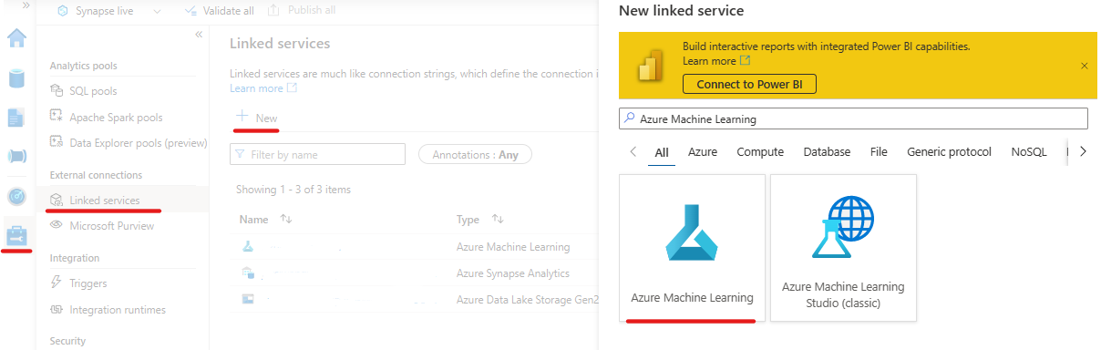 Linked Service Setup